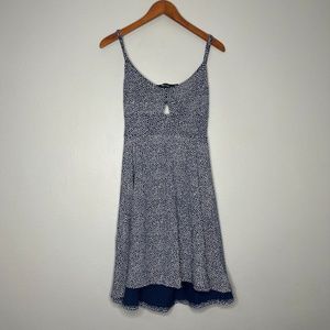 Urban Outfitters By Corpus Patterned Blue Keyhole Open Back Dress H